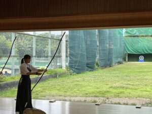 弓道部　国体強化練習会の参加