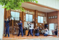 弓道部　県大会に向けて練習中！